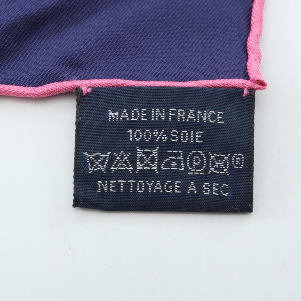 HERMES Blue Silk Scarf - Picture 3 of 7